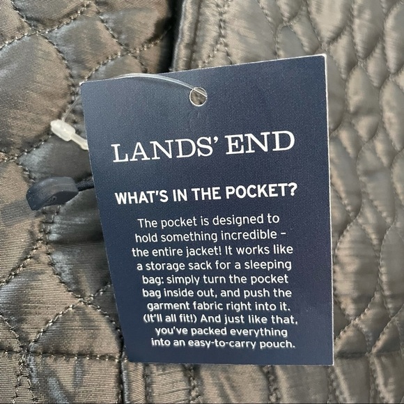Lands’ End metallic quilted primaloft jacket small new - Picture 8 of 9
